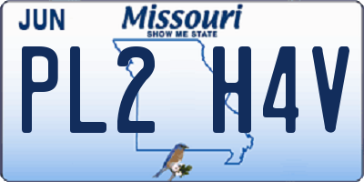 MO license plate PL2H4V