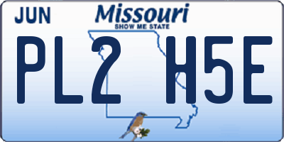 MO license plate PL2H5E
