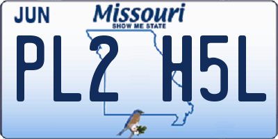 MO license plate PL2H5L