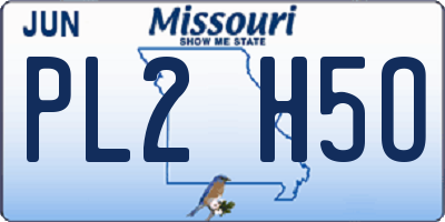 MO license plate PL2H5O