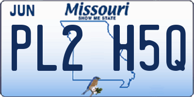 MO license plate PL2H5Q