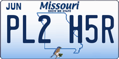 MO license plate PL2H5R