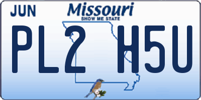 MO license plate PL2H5U