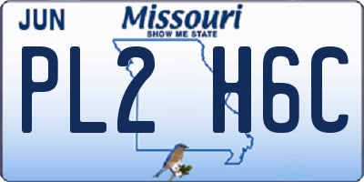 MO license plate PL2H6C