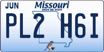 MO license plate PL2H6I