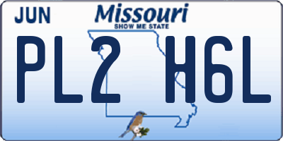 MO license plate PL2H6L