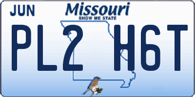 MO license plate PL2H6T