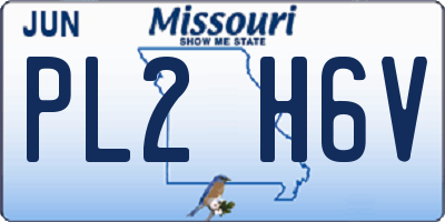 MO license plate PL2H6V