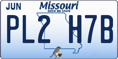 MO license plate PL2H7B
