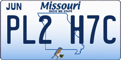 MO license plate PL2H7C