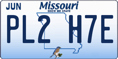 MO license plate PL2H7E