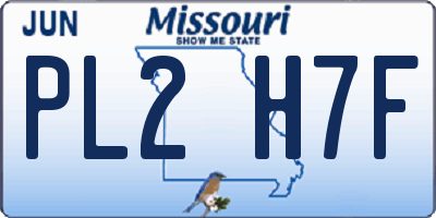MO license plate PL2H7F