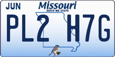 MO license plate PL2H7G