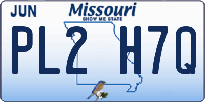 MO license plate PL2H7Q