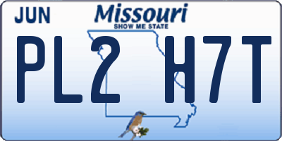 MO license plate PL2H7T