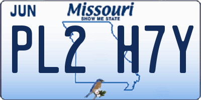 MO license plate PL2H7Y