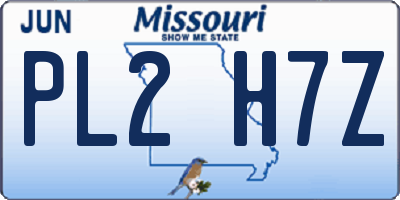 MO license plate PL2H7Z