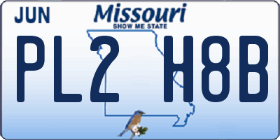 MO license plate PL2H8B