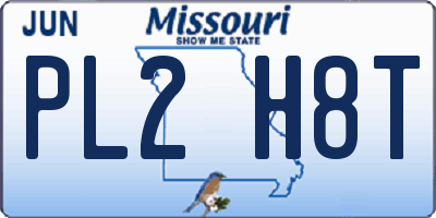 MO license plate PL2H8T