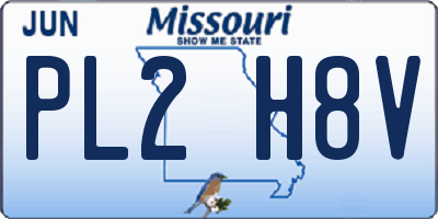 MO license plate PL2H8V