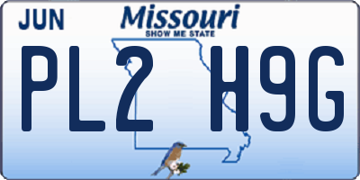 MO license plate PL2H9G