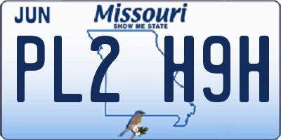 MO license plate PL2H9H