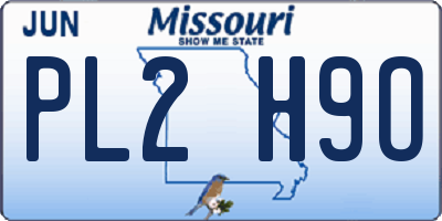 MO license plate PL2H9O
