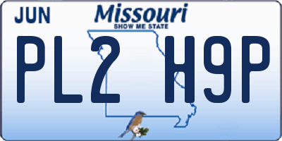 MO license plate PL2H9P