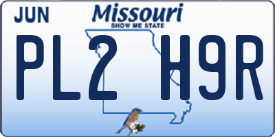 MO license plate PL2H9R