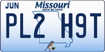 MO license plate PL2H9T