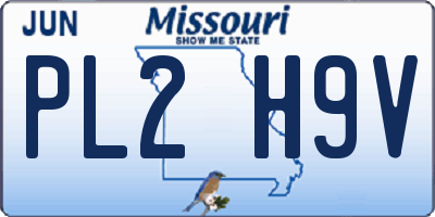 MO license plate PL2H9V