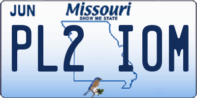 MO license plate PL2I0M