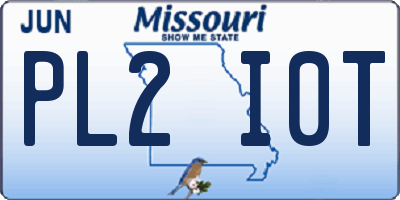 MO license plate PL2I0T