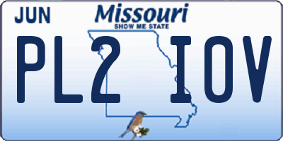 MO license plate PL2I0V