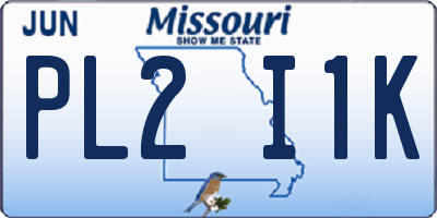 MO license plate PL2I1K