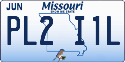 MO license plate PL2I1L