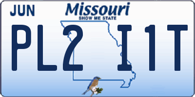 MO license plate PL2I1T