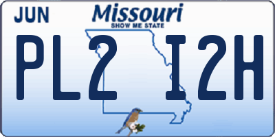 MO license plate PL2I2H