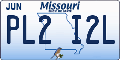 MO license plate PL2I2L