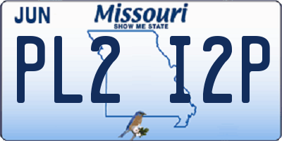 MO license plate PL2I2P