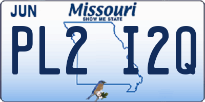 MO license plate PL2I2Q