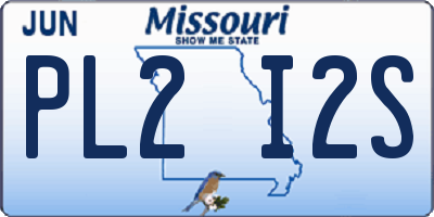 MO license plate PL2I2S