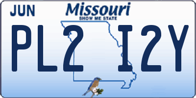 MO license plate PL2I2Y
