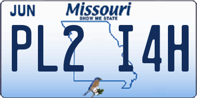 MO license plate PL2I4H