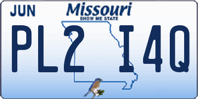 MO license plate PL2I4Q