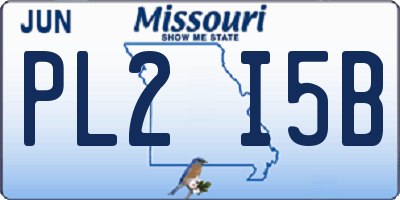 MO license plate PL2I5B