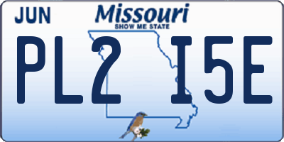 MO license plate PL2I5E