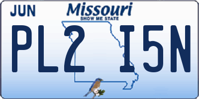 MO license plate PL2I5N