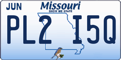 MO license plate PL2I5Q