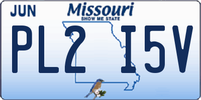 MO license plate PL2I5V
